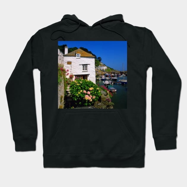 Old Watch House & Polperro Harbour Hoodie by galpinimages